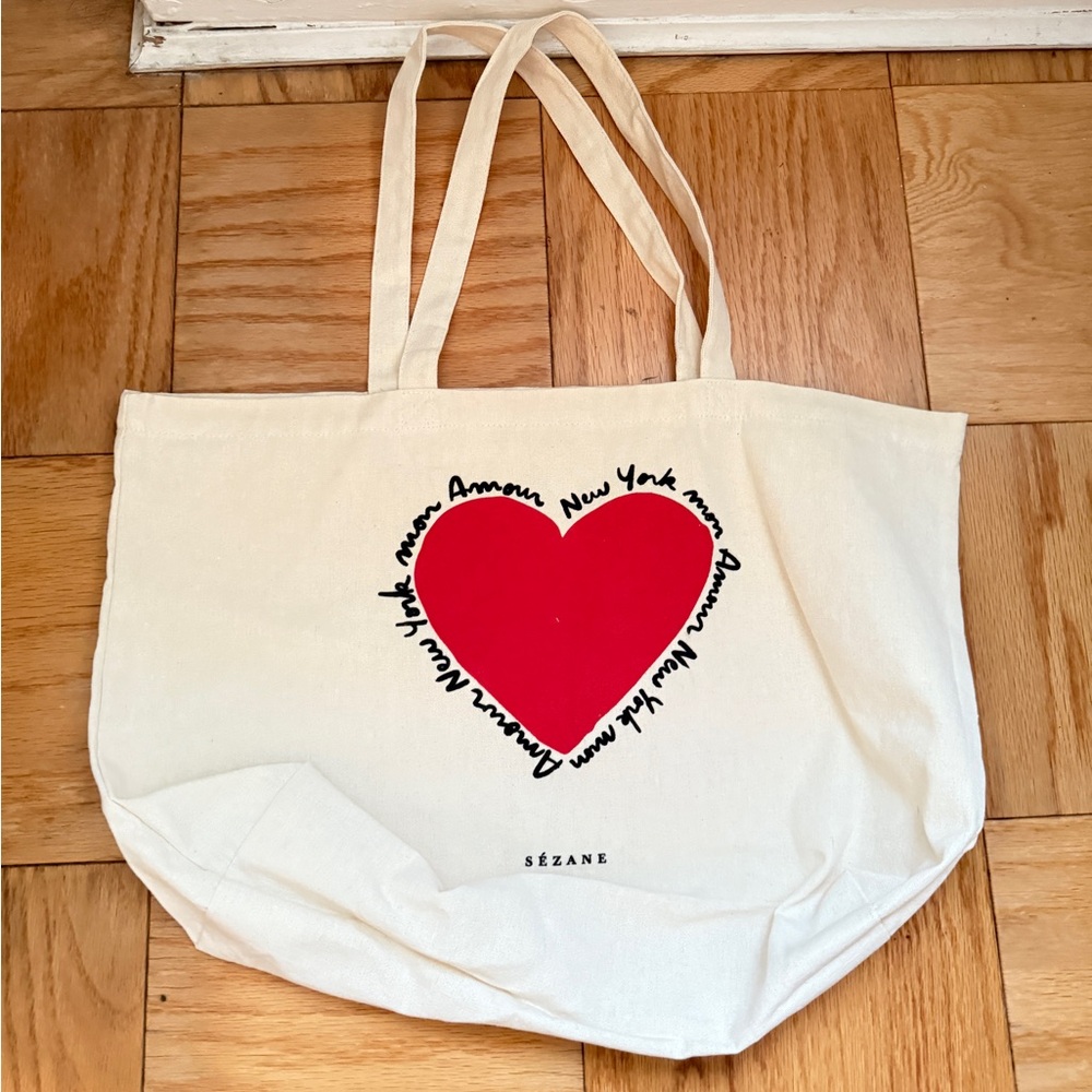 Sézane tote limited edition. Mon amour New York